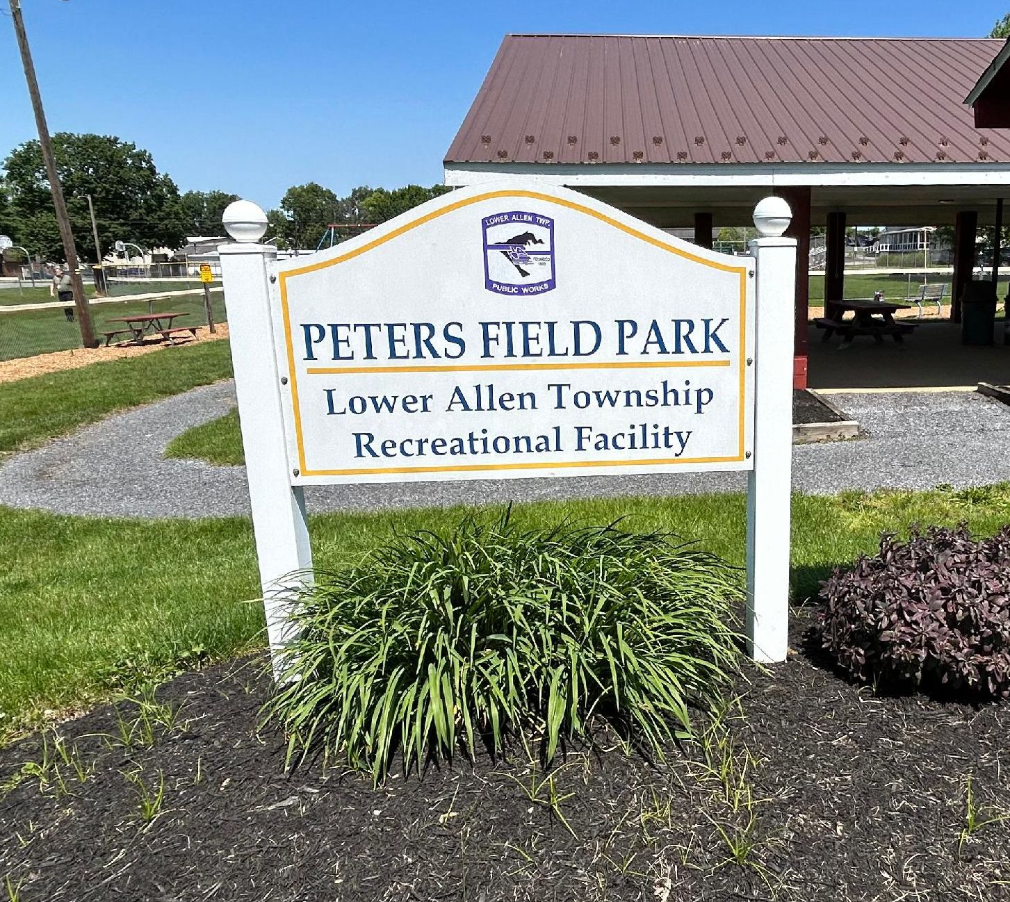 Peters field park sign